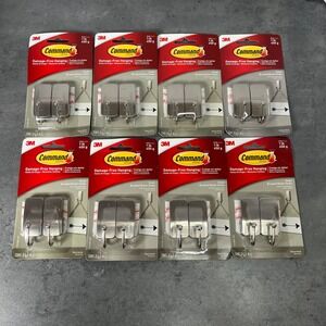 16 EA 3M Command Small Brushed Nickel Decorative Hooks Damage Free 1lb‎ Capacity